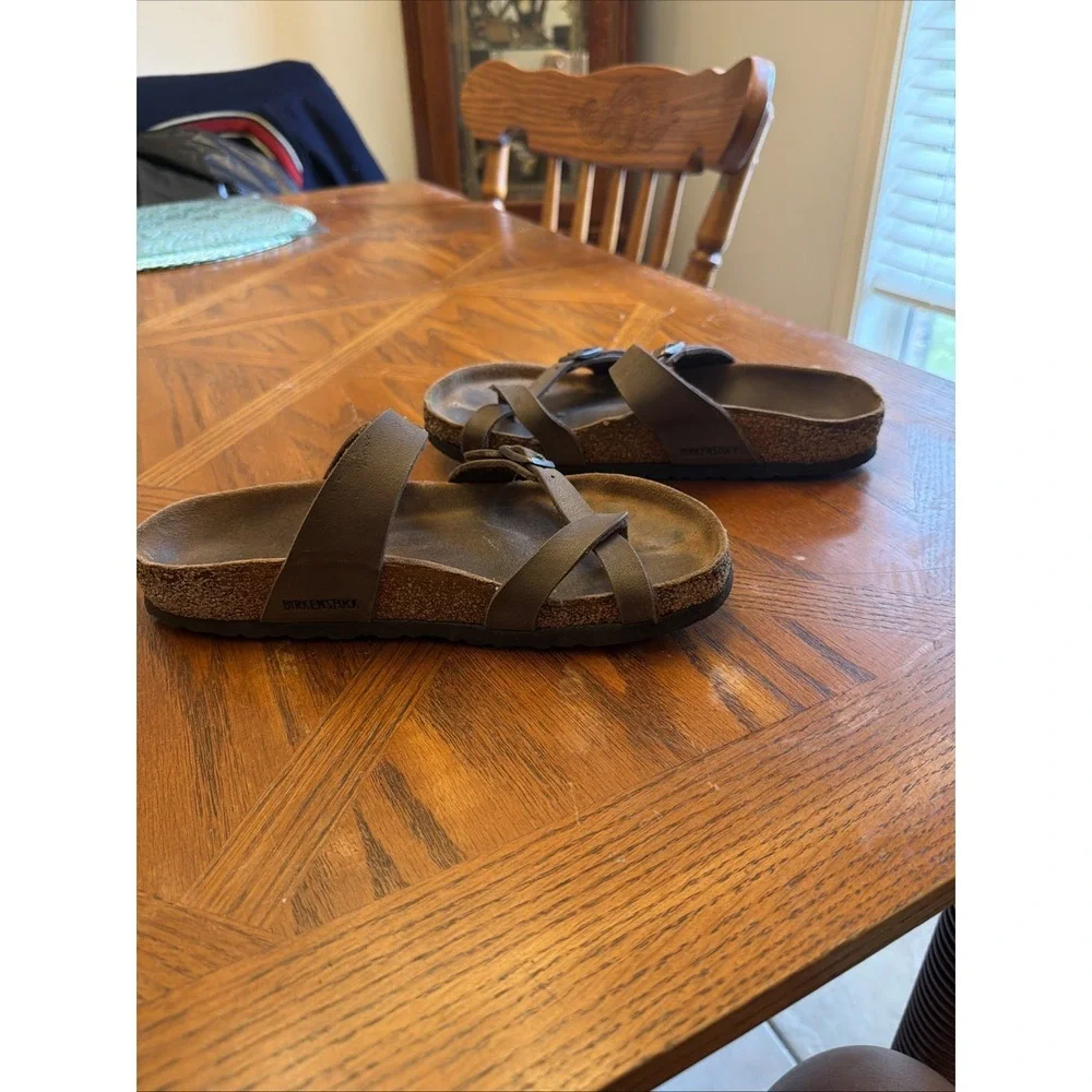 Birkenstock Mayari Birko-Flor Size 37 US 6.5 -7 Womens Shoes Brown Sandals